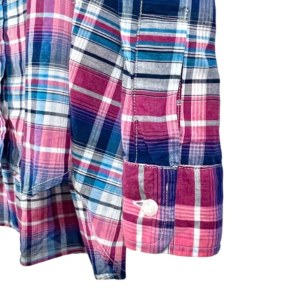 NWT Anthropologie Grayson The Hero Blue Motif Button Down Plaid Shirt - Picture 8 of 12